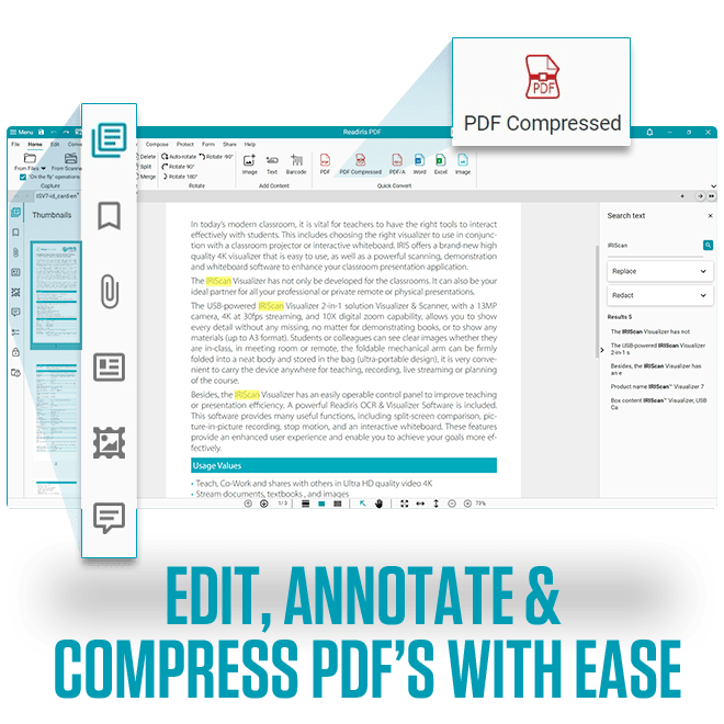 screenshot of Readiris PDF